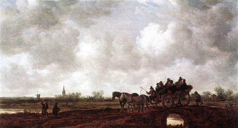 GOYEN, Jan van Horse Cart on a Bridge sg